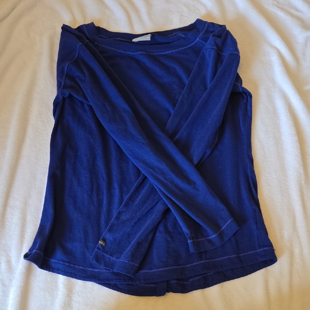 Columbia Womens Deep Blue Long Sleeve Shirt Size M